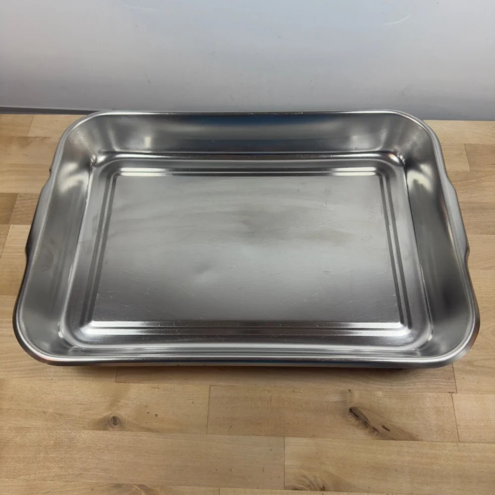 Vollrath Stainless Steel Roasting Pan 12 3/8 x 8 1/8 x 2 3/8 USA Made Silver